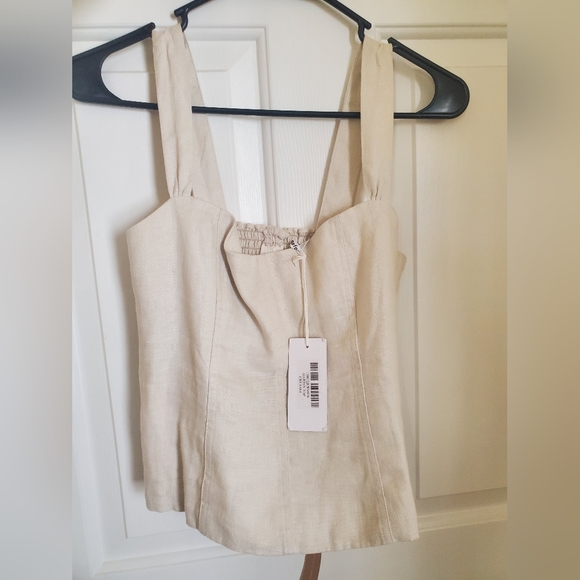 Reformation Garten Top, Cream, Size 6 - Picture 5 of 7